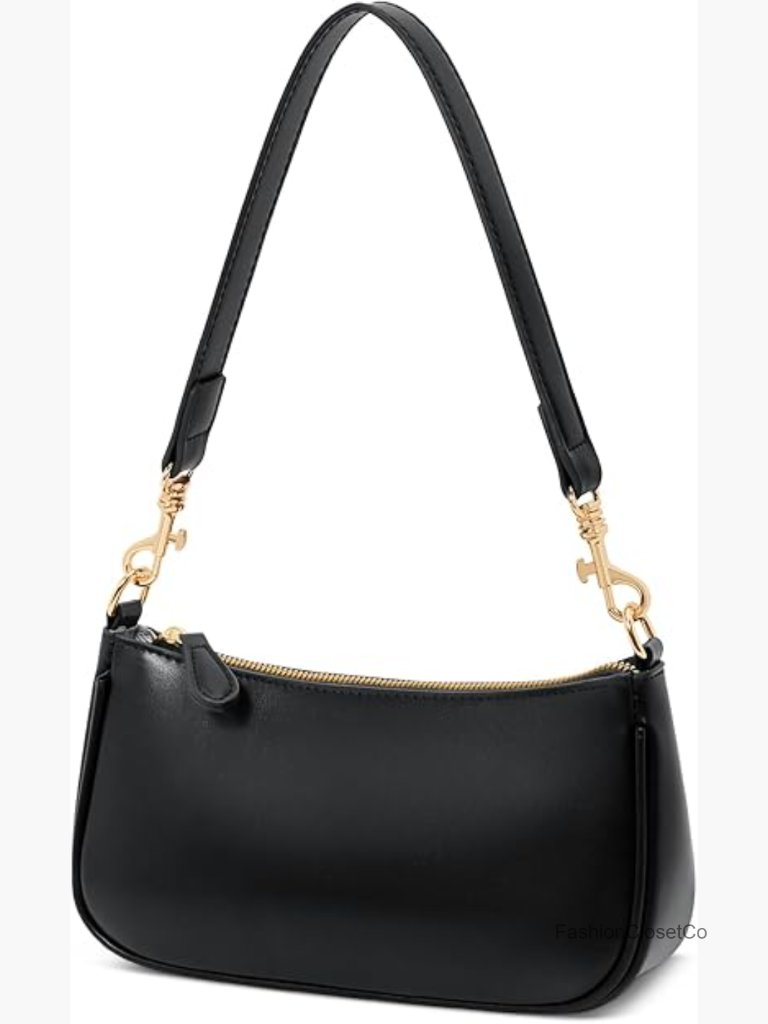 Mini Vegan Leather Shoulder Bag With Removable Chain Strap